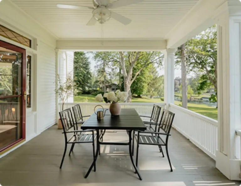Bright glass extension interior with dining area Carlow