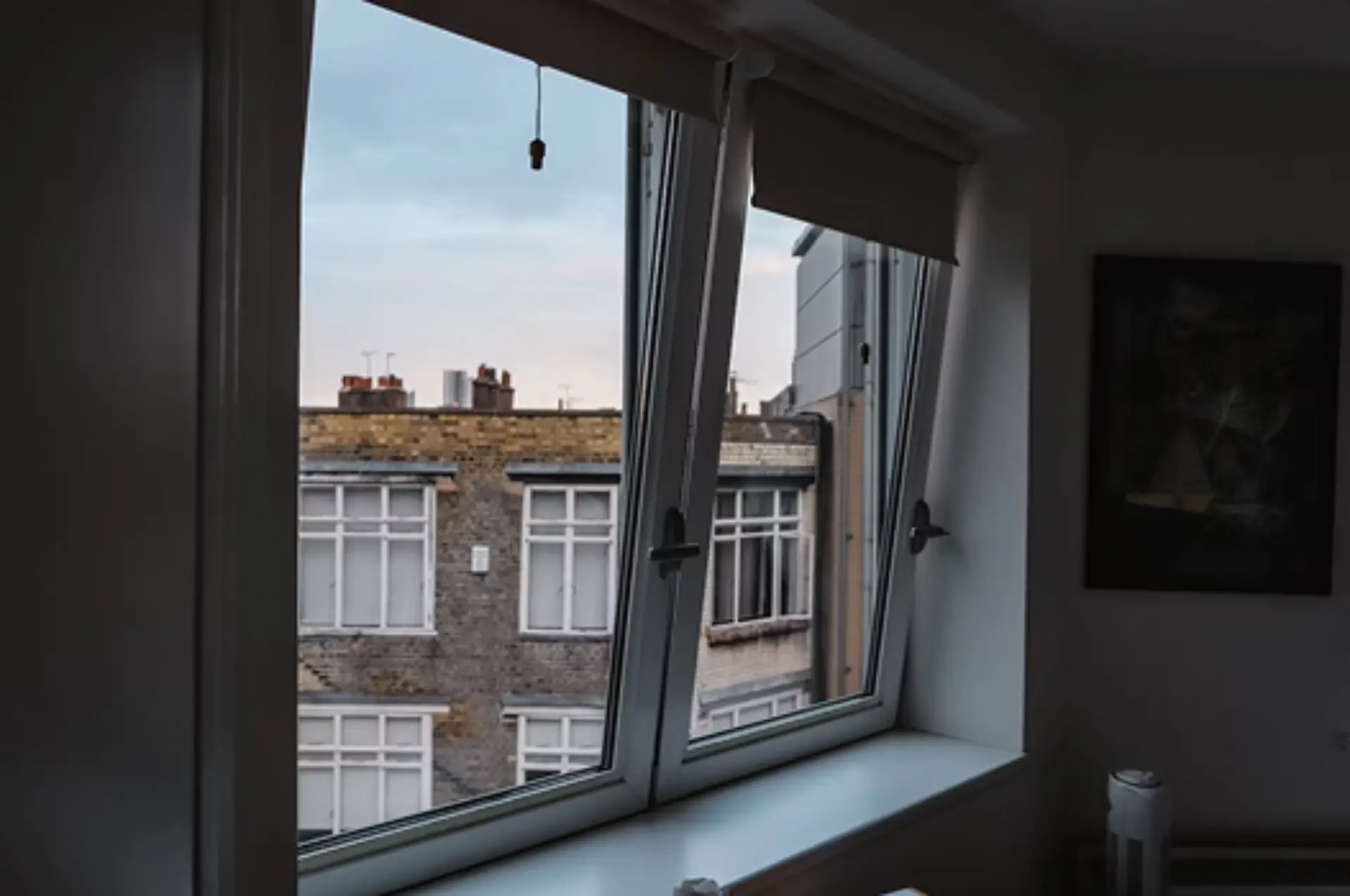 Modern home windows overlooking houses in Carlow, Ireland